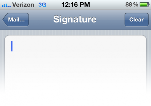 iOS Signature Form iOS Signature Form