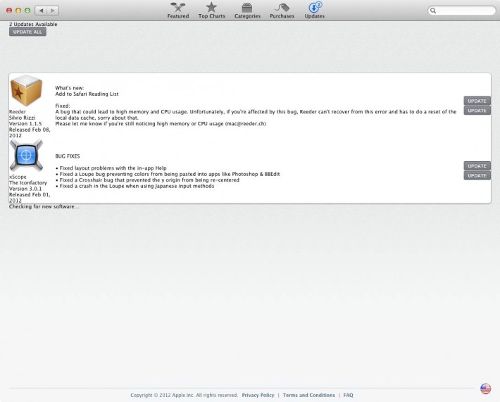 Mac App Store with CSS missing
