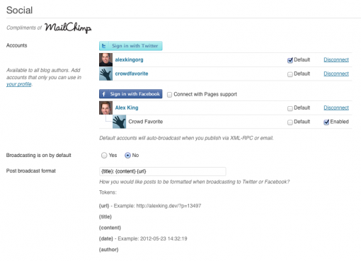Accounts Social 2.5
