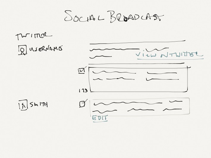Broadcast sketch